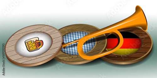 Set of labels and cornet