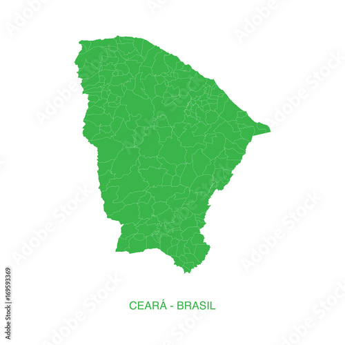 Ceara State Map  Brazil