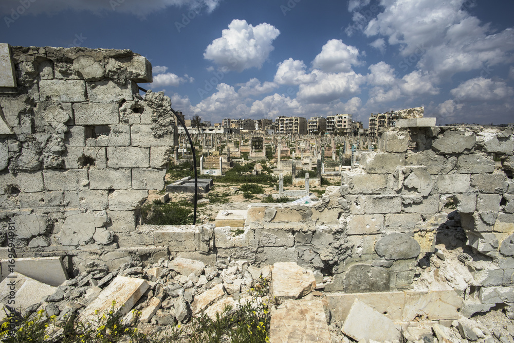 ville d'Alep détruite, syrie