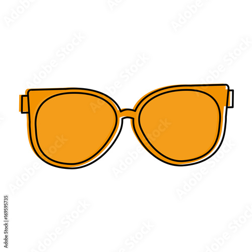 Glasses icon Fashion style and accessory theme Isolated design Vector illustration