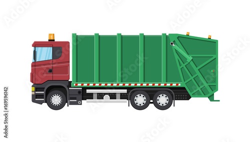Truck for assembling and transportation garbage.
