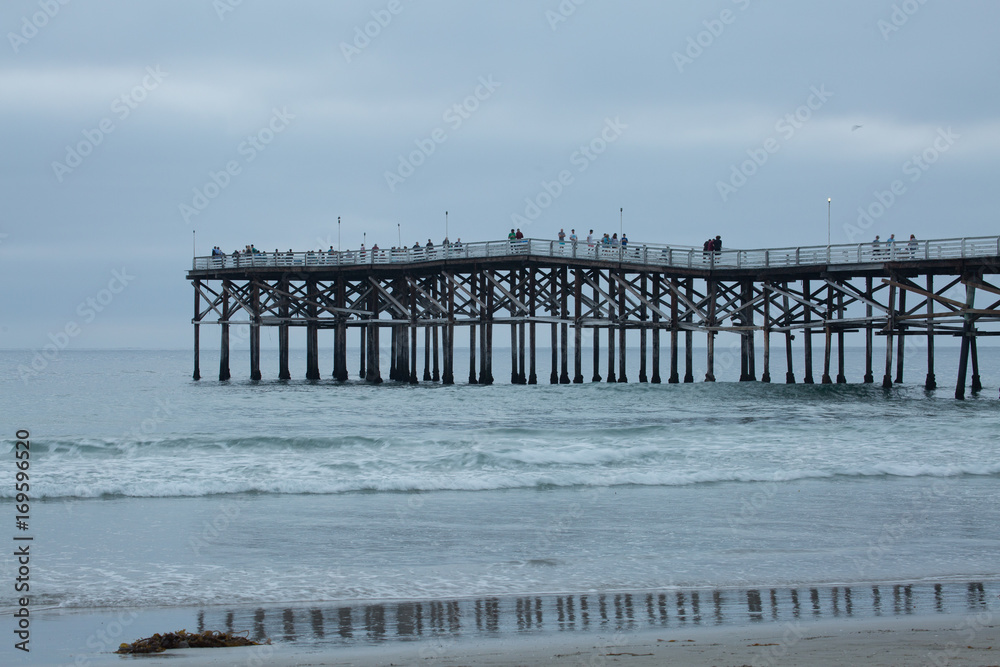 A Wooden Pier on The Beaches of SanDiego