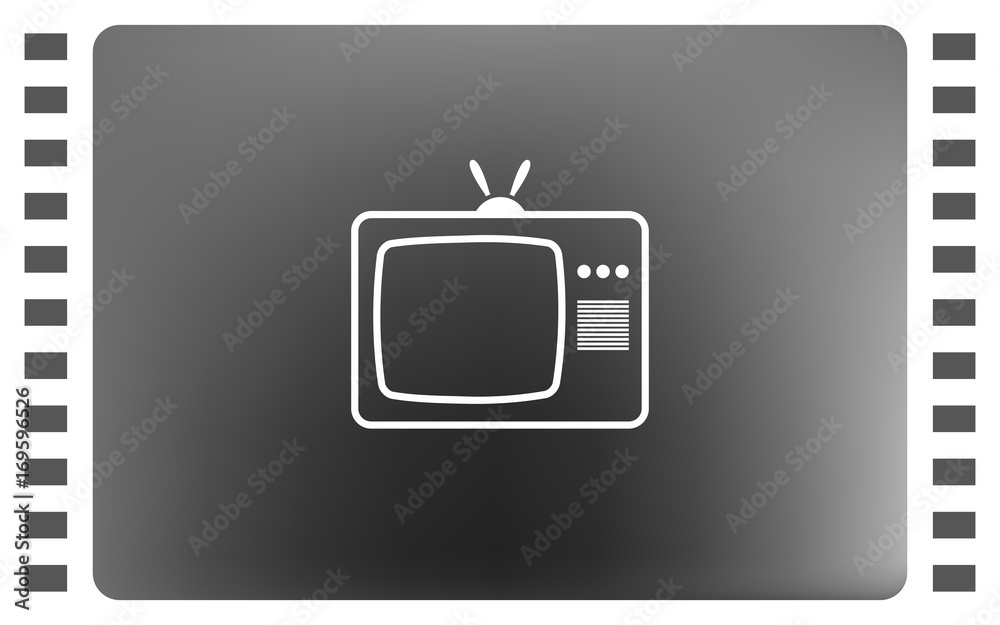 TV icon. Flat design style. Vector illustration TV icon. Flat design style. Vector illustration