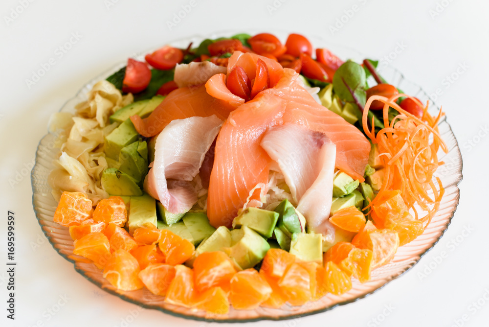 Healthy Sashimi Japanese Salad