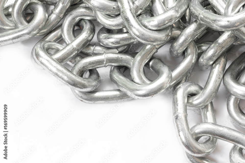 Metal chain on white bacground. Metal chain on white bacground.