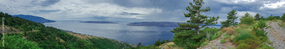 Panoramic View Of Islands of Krk, Croatia