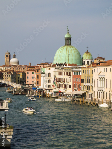 Gran Canal and Chiesa di San Simeone Piccolo in the background (Venice, Italy)