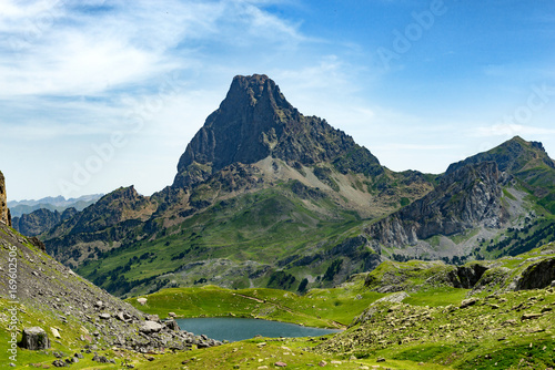 View of the Pic du Midi d Ossau in the French Pyrenees