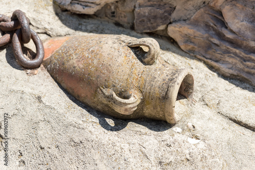 Amphora cast in stone