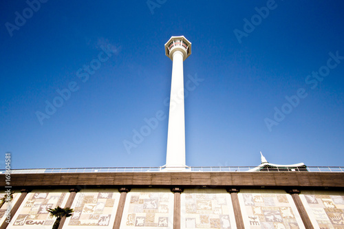 The famous landmark in Busan , Korea. Busan tower  photo