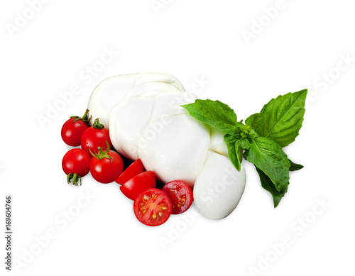 Mozzarella di Bufala, fresh cheese, italian dairy product. photo