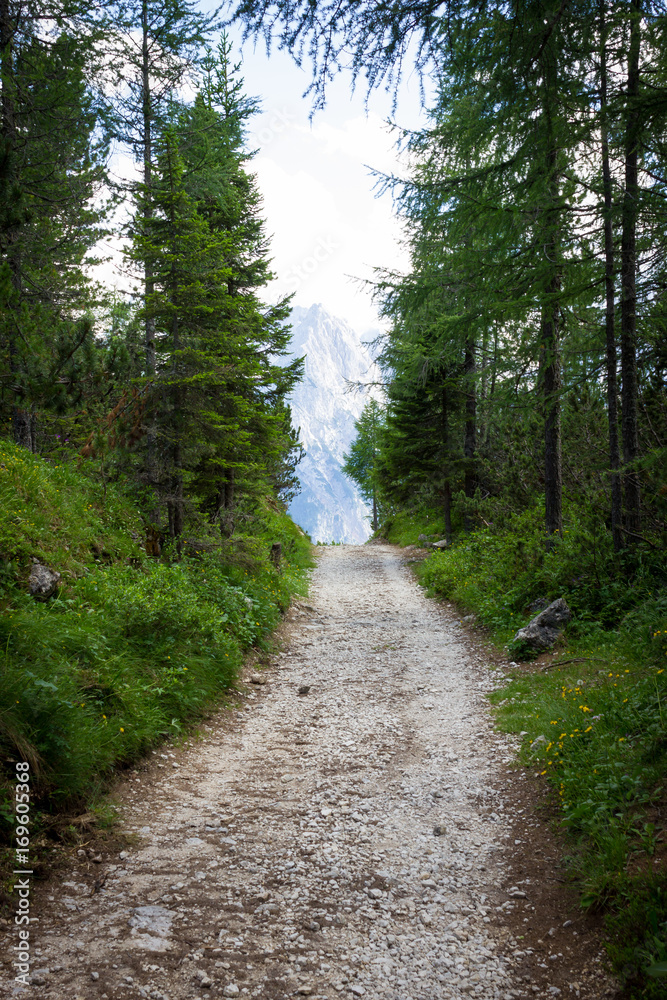 Fototapeta premium Mountain Trails Three Peaks Lavaredo