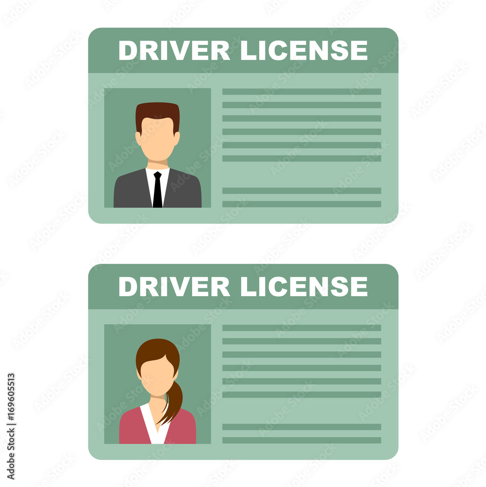 Driving license of the man and woman Driving license of the man and woman