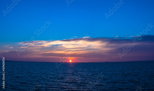 Beautiful sunset on the White sea. © Valery Smirnov