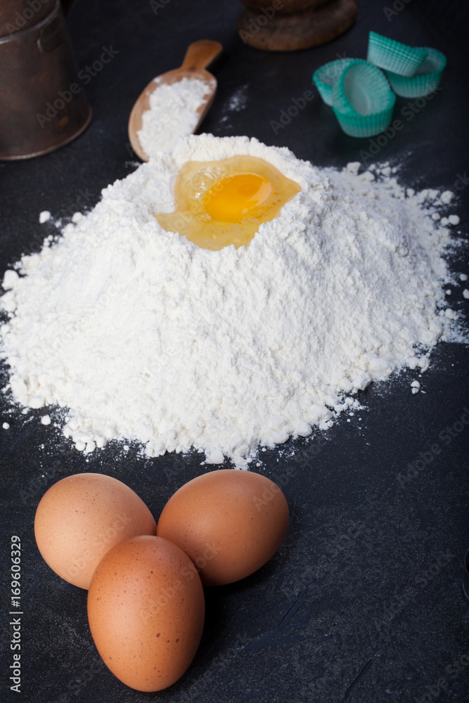 Eggs and flour Eggs and flour