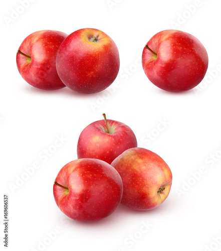  red Apple isolated  on white background