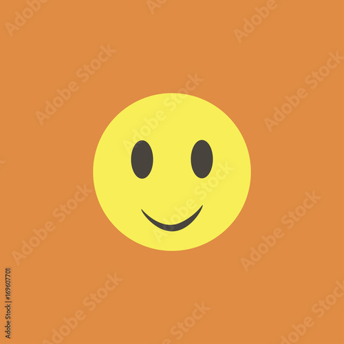 happy face smiley icon. flat design