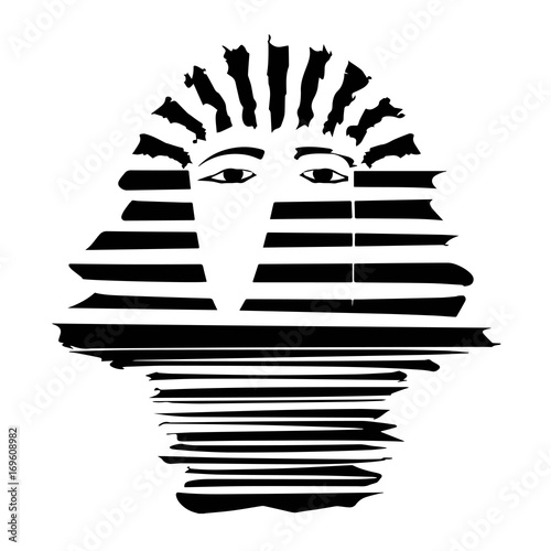 Portrait of Pharaoh isolated. Nice for T-shirt print. 