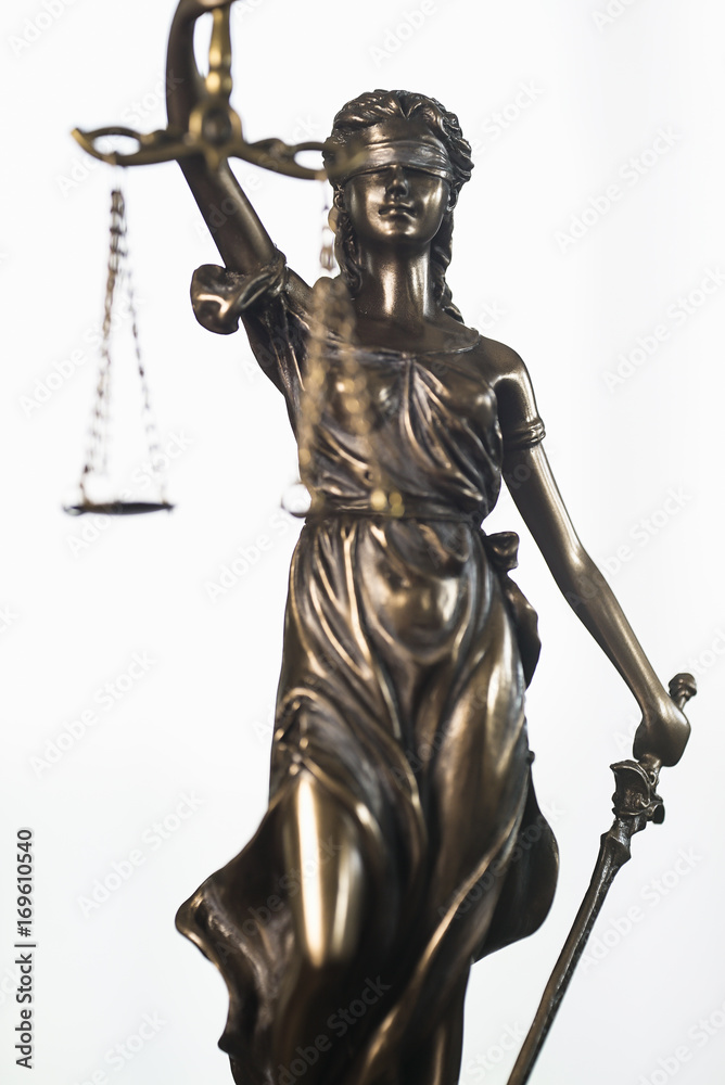 Legal law concept image. The Statue of Justice - lady justice or Iustitia Legal law concept image. The Statue of Justice - lady justice or Iustitia