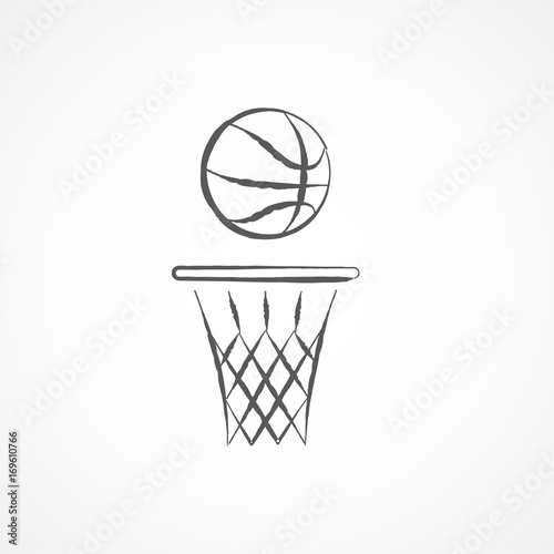 Basketball doodle icon © ihorzigor