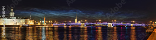 Panorama of night St. Petersburg