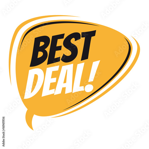 best deal retro speech bubble