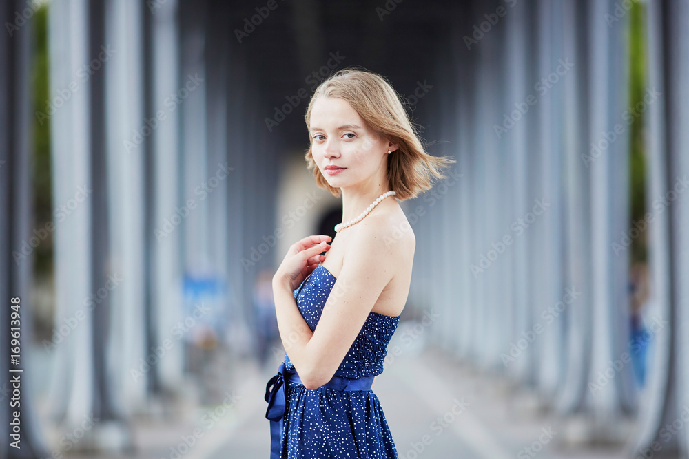 Young woman in Paris outdoors Young woman in Paris outdoors