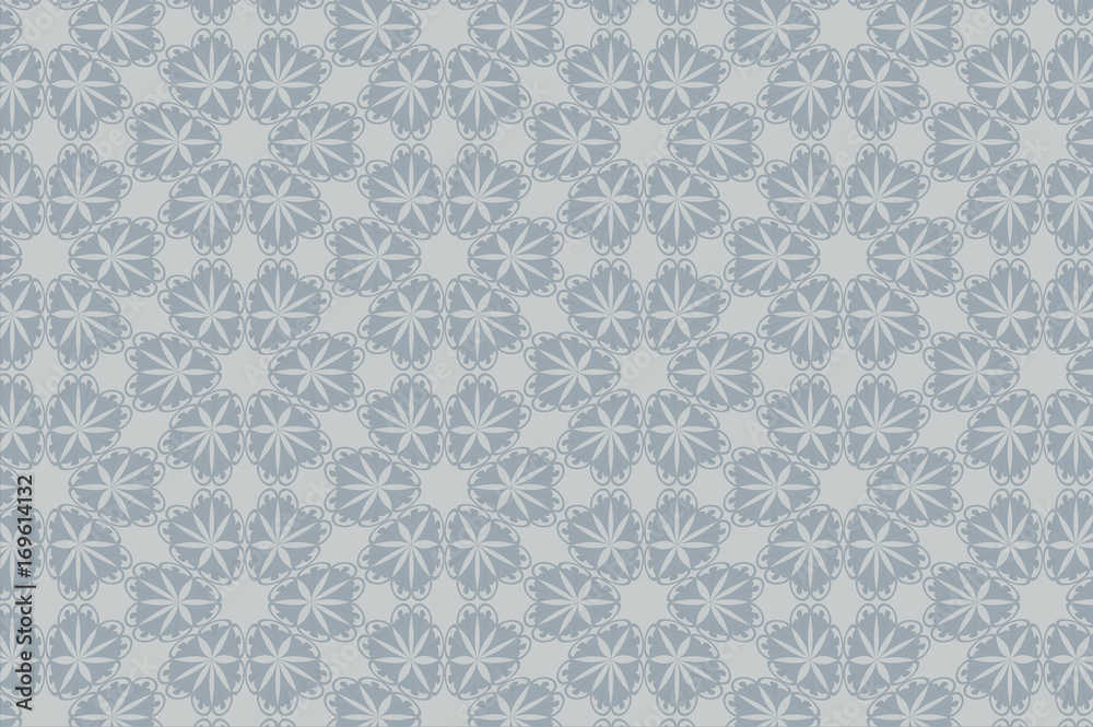 Fototapeta premium Pattern for your projects. Grey color. Design wallpaper, decoration pattern repeating, stylish texture.