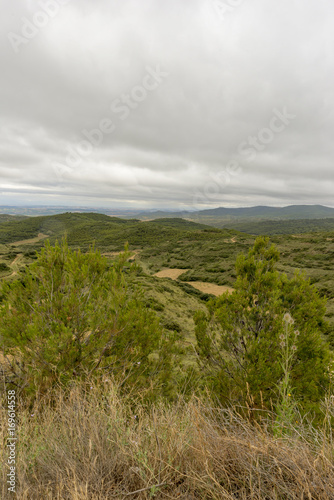 Landscape near Ujue in the province of Navarra, Spain