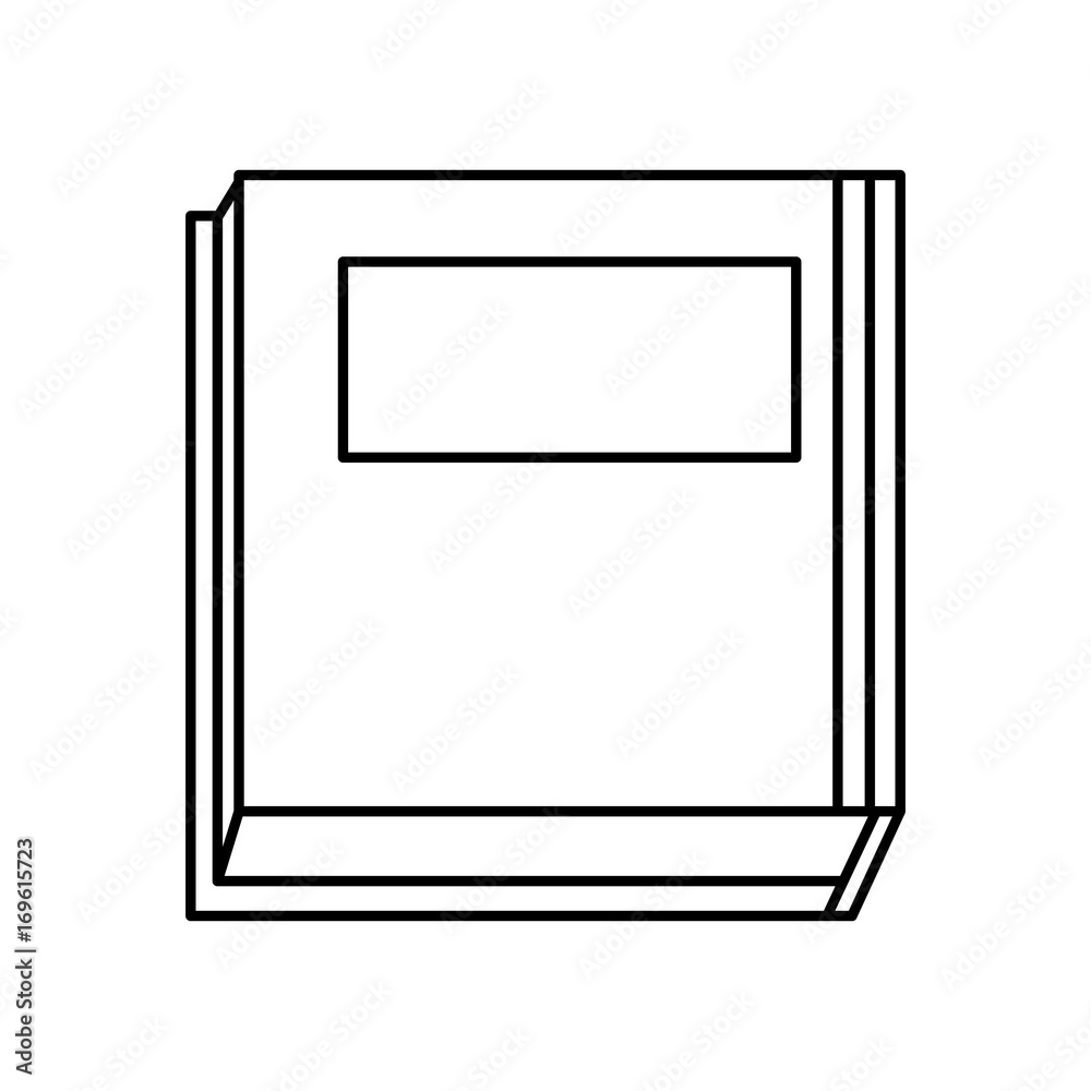 closed book with blank cover icon image vector illustration design black line closed book with blank cover icon image vector illustration design black line
