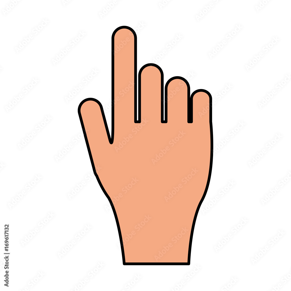 hand with index finger up icon image vector illustration design hand with index finger up icon image vector illustration design