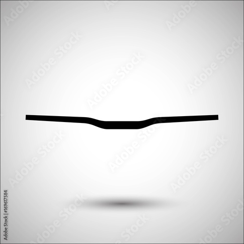 Bicycle handlebars. Vector icon. More Icon in set.