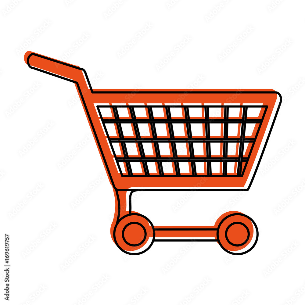 shopping cart icon image vector illustration design orange color shopping cart icon image vector illustration design orange color