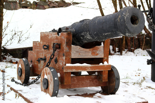 An old cannon at the fortress of Korela photo