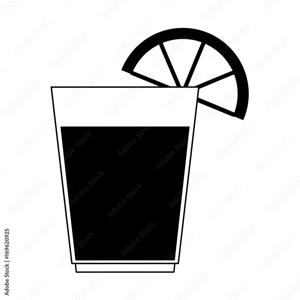 cocktail in garnished glass icon image vector illustration design black and white cocktail in garnished glass icon image vector illustration design black and white