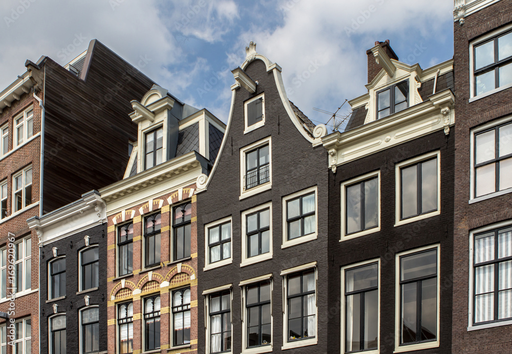 Traditional old buildings in Amsterdam