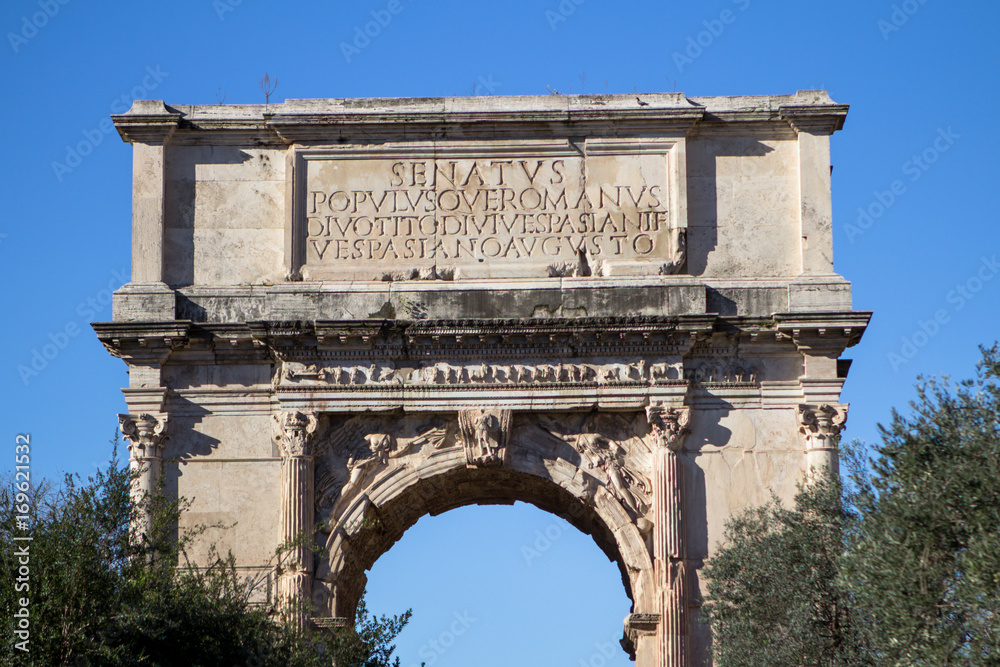 Arch of Constantine near colosseum in Rome