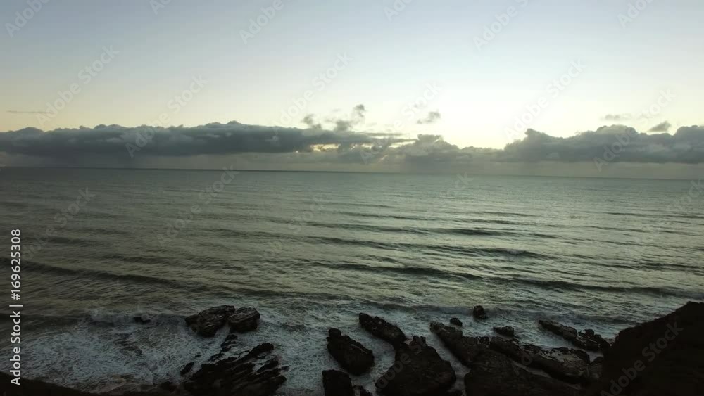 Shot of the Pacific ocean and coastal zone Shot of the Pacific ocean and coastal zone