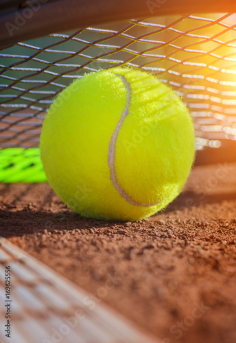 tennis ball on a tennis court © Mikael Damkier