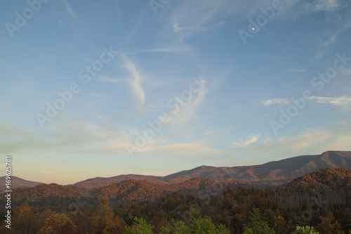 sunrise  autumn  Great Smokey Mountains  North Carolina