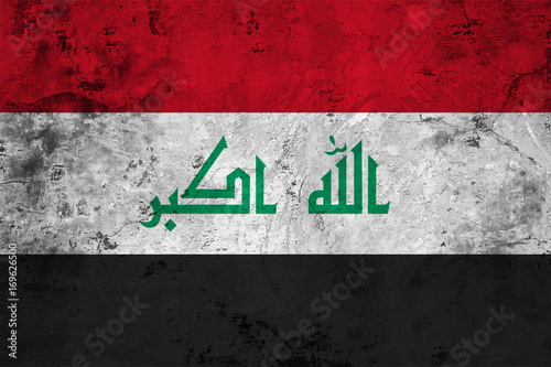 Flag of the Iraq close up