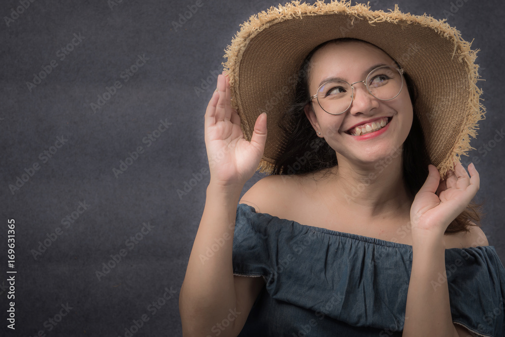 Portrait of happy young woman asian Portrait of happy young woman asian