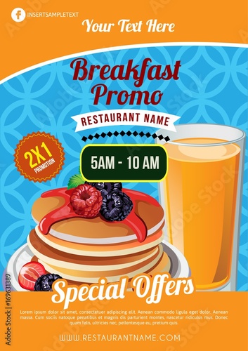 breakfast brochure template pancake