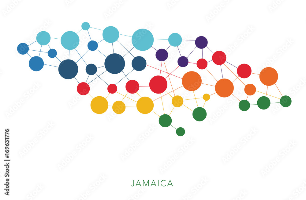 dotted texture Jamaica vector background