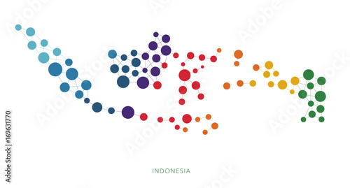 dotted texture Indonesia vector background