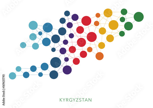 dotted texture Kyrgyzstan vector background