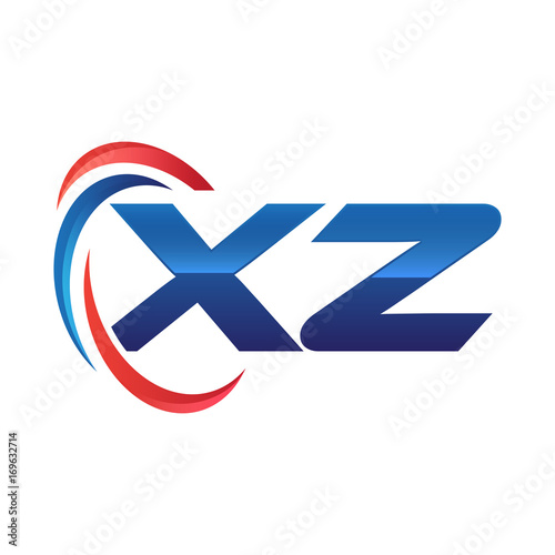 Free Download initial letter logo swoosh red blue - GFXLoad