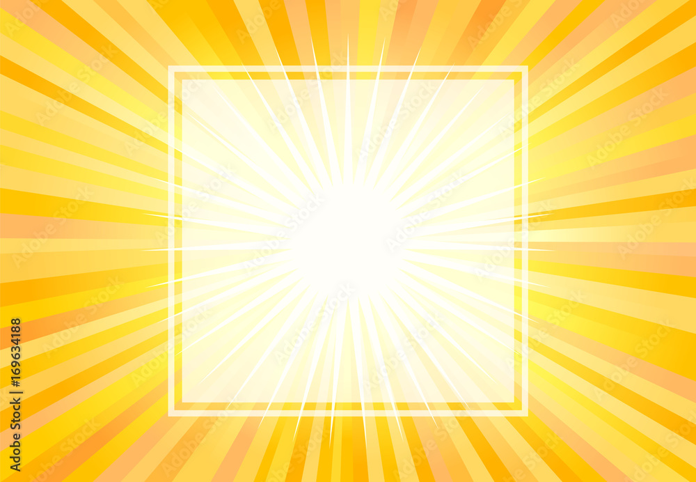Fototapeta premium Template poster with transparent square on yellow light background vector