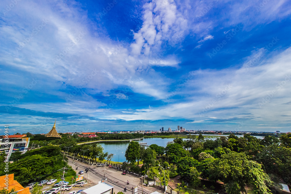 High angle view of Khon Kaen
