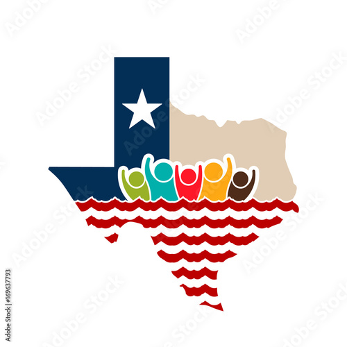 Texas People Strong Logo Illustration